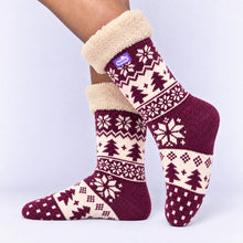 Load image into Gallery viewer, The Foozie™ Christmas Nordic slipper socks, side view
